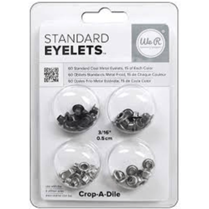 WE R WIDE EYELETS 40 WIDE COOL METAL EYELETS, 10 OF EACH COLOR