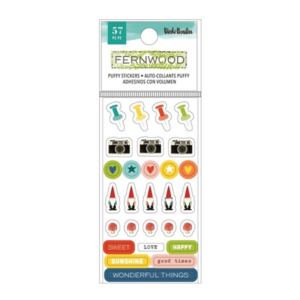 AMERICAN CRAFTS VICKI BOUTIN FERNWOOD MINI PUFFY STICKERS
