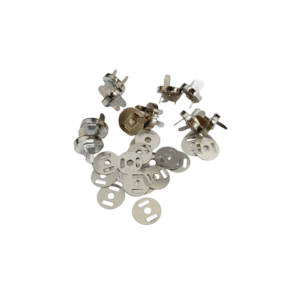 BROCHE IMANTADO PLATEADO MEDIANO 10 UNID