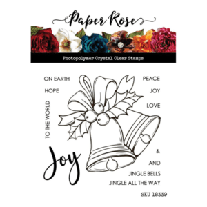 PAPER ROSES CHRISTMAS BELLS 4X4" CLEAR STAMP SET