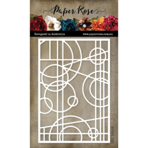PAPER ROSE ABSTRACT STAINED GLASS FRAME METAL DIE