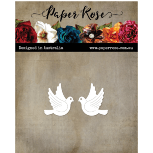 PAPER ROSE PAIR OF DOVES METAL DIE
