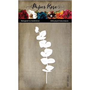 PAPER ROSE STITCHED EUCALYPTUS BRANCH TALL METAL DIE