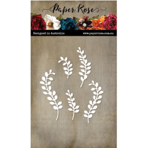 PAPER ROSE LITTLE LEAF STEMS METAL DIE