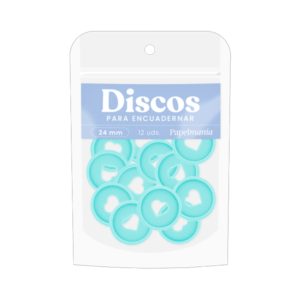 PACK X 12 DISCOS CELESTE 28MM