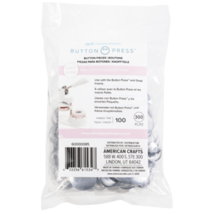 WE R MEMORY KEPEERS BUTTON PRESS – BUTTON PIECES SMALL- PIEZAS PARA BOTONES PEQUEÑOS 0.98 IN (25MM) 300 PC/PZ