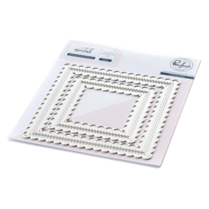 PINKFRESH STUDIO STITCHED SCALLOP SQUARE ESSENTIALS - CUADRADO FESTONEADO COSIDO