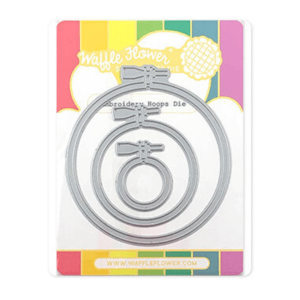 WAFFLE FLOWER DIE CUT - EMBROIDERY HOOPS