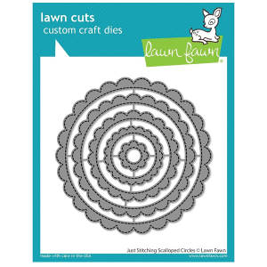 DIE CUTS JUST STITCHING SCALLOPE CIRCLES LAWN FAWN