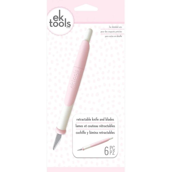 EK TOOLS RETRACTABLE KNIFE AND BLADES | CUCHILLO Y LÁMINAS RETRACTABLES PARA CORTES EN DETALLE | 6 PC