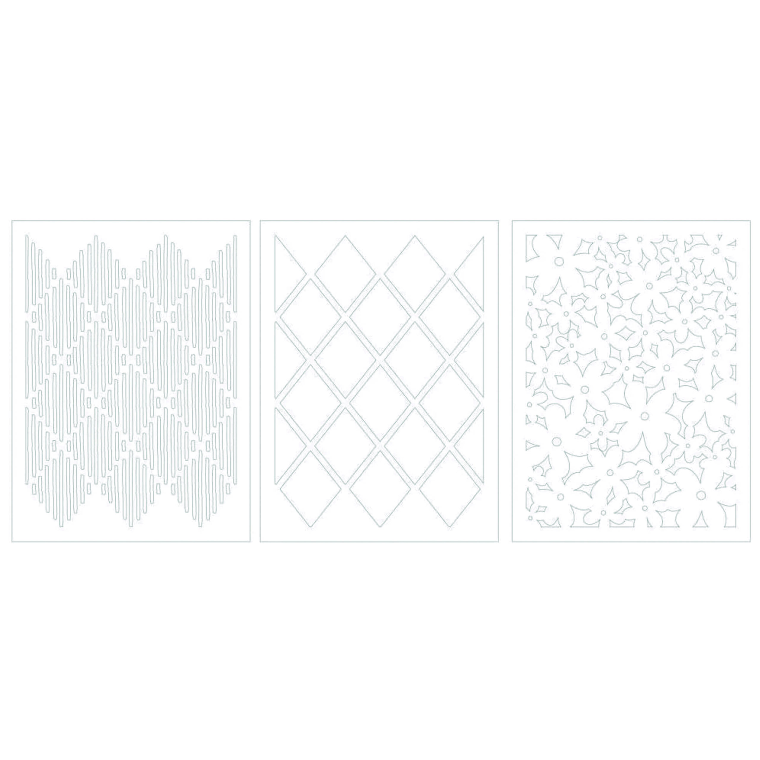 STENCILS DIAMOND IN THE ROUGH (PLANTILLAS DE DIAMANTE EN BRUTO) BOLD+BRIGHT VICKI BOUTIN SET DE 3 - Imagen 2