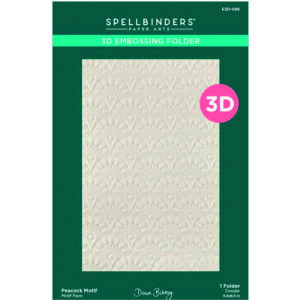 3D EMBOSSING FOLDER PEACOCK MOTIF SPELLBINDERS PAPER ARTS