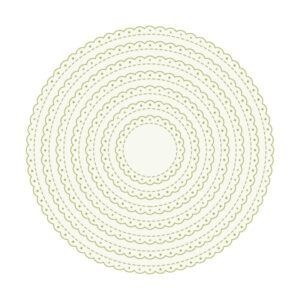 TROQUEL SCALLOP STITCH CIRCLE THE APRIL'S FLOWERS