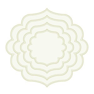TROQUEL LABELS STITCHED THE APRIL'S FLOWERS