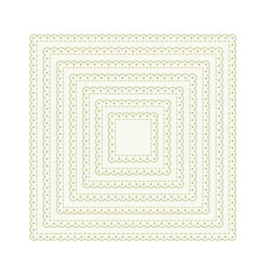 TROQUEL SCALLOP STITCH SQUARE THE APRIL'S FLOWERS