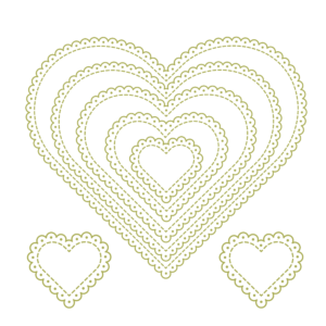 TROQUEL CORAZON DOLLY THE APRIL'S FLOWERS